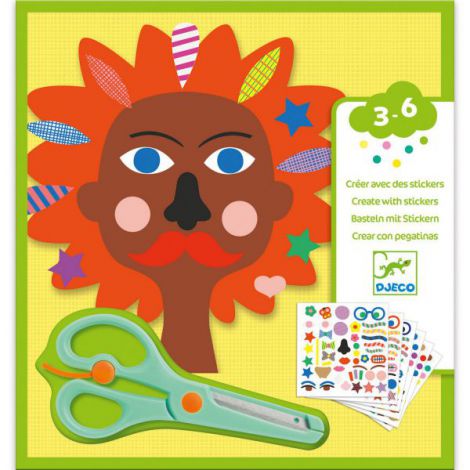 Set creativ cu autocolante Djeco, La coafor - poza 1