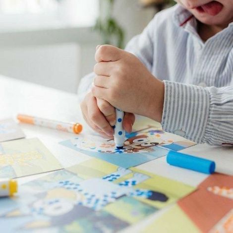 Set creativ cu markere rotunde si planse, Bluey, Totum - poza 3