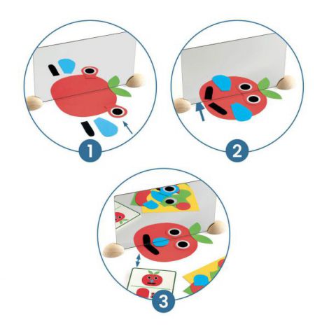 Set creativ cu oglinzi Djeco, Ze mirror Faces - poza 3