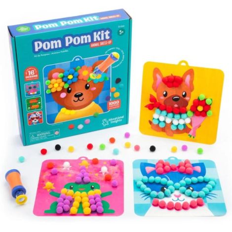 Set creativ cu pompoane - imbraca animalutele - poza 1
