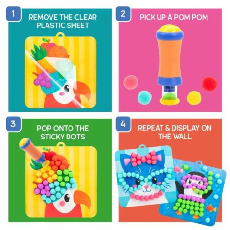 Set creativ cu pompoane - imbraca animalutele - poza 2