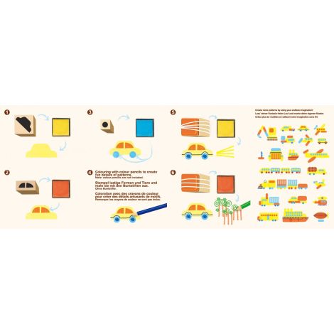 Set creativ cu stampile - Vehicule - poza 4