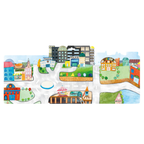 Set creativ cu stickere moi reutilizabile , Orasul in miscare - poza 4