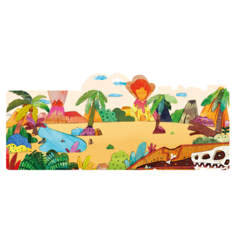 Set creativ cu stickere moi reutilizabile , Tinutul dinozaurilor - poza 4