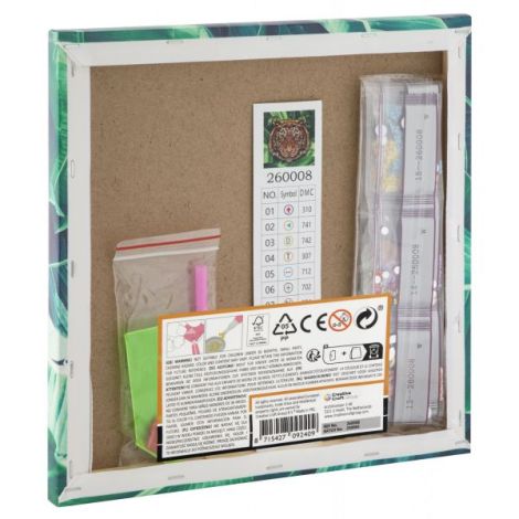 Set creativ cu strasuri, Diamond paint, Canvas Tigru, Moxy - poza 2