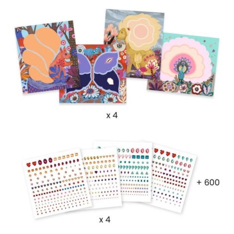 Set creativ cu strasuri Frumusete salbatica, Djeco - poza 3