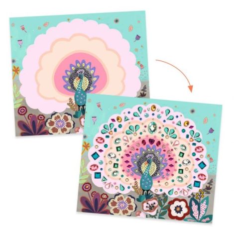 Set creativ cu strasuri Frumusete salbatica, Djeco - poza 4