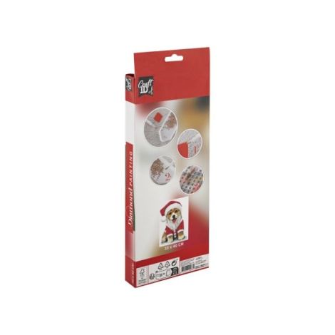 Set creativ cu tematica Craciun, Diamond Painting, Catel, 30 x 40 cm - poza 2