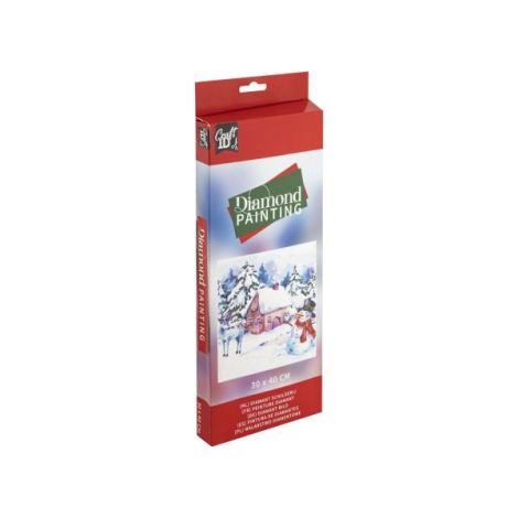 Set creativ cu tematica Craciun, Diamond Painting, Iarna, 30 x 40 cm - poza 1