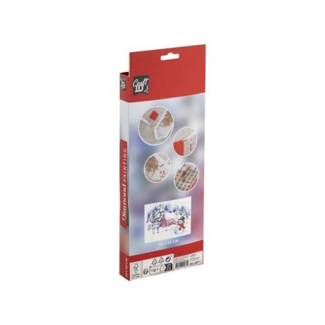 Set creativ cu tematica Craciun, Diamond Painting, Iarna, 30 x 40 cm - poza 2
