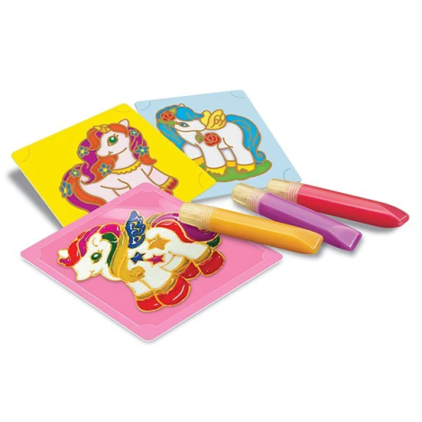 Set creativ cu vopsele pentru geam - vitralii - Unicorni - poza 3
