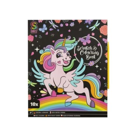 Set creativ de colorat si razuit, unicorn - poza 1