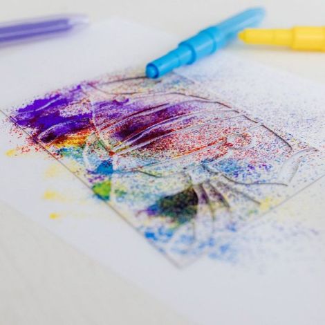 Set creativ de desenat cu sabloane si carioci spray - poza 5