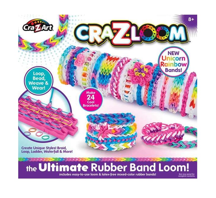 Set creativ de facut bratari din benzi elastice CrazArt Ultimate Rubber Band Loom 19128 - poza 1