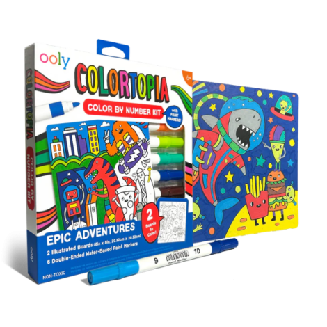 Set creativ de pictura dupa numere cu markere- Aventuri Epice (Set de 8) - poza 2