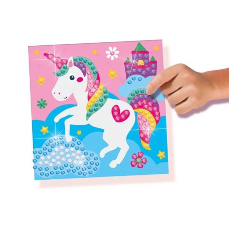 Set creativ de pictura pentru copii cu diamante si animale fericite - poza 4