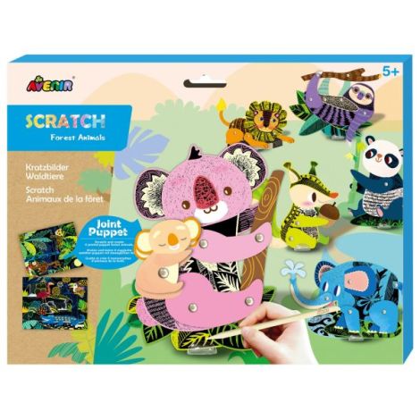 Set creativ de razuit - Animale de padure in miscare - poza 1