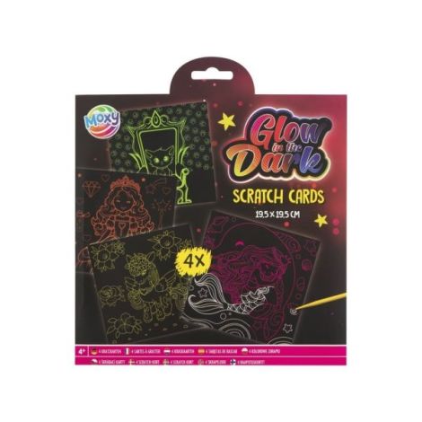 Set creativ de razuit fosforescent, Glow in the dark, pentru fete - poza 1