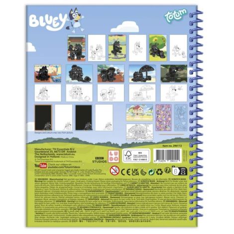 Set creativ de razuit si colorat, Bluey, Totum - poza 2
