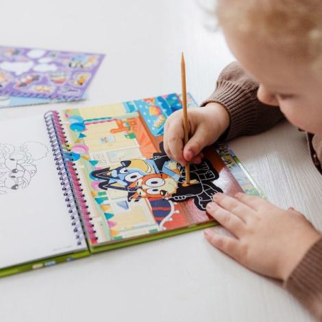 Set creativ de razuit si colorat, Bluey, Totum - poza 4