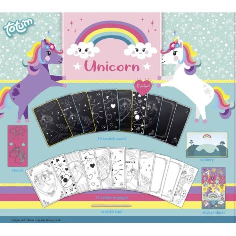 Set creativ de razuit si colorat cu unicorni - poza 2