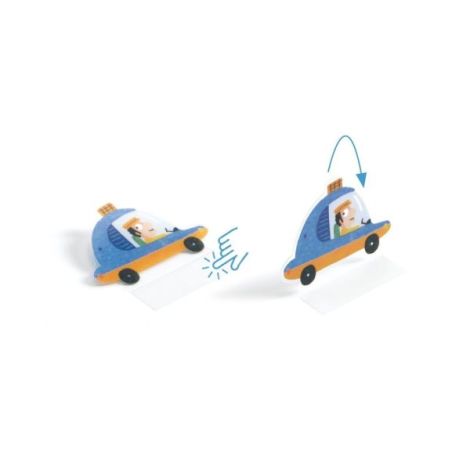Set creativ de stickere reutilizabile Masini, Djeco - poza 4