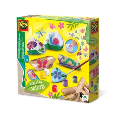 Set creativ - Decoreaza pietre si lemn cu tematica din natura - poza 1