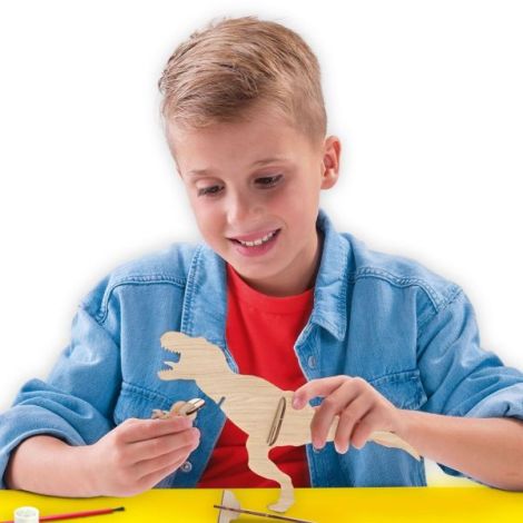 Set creativ - Desenez dinozauri din lemn cu markere cu aerograf - poza 3
