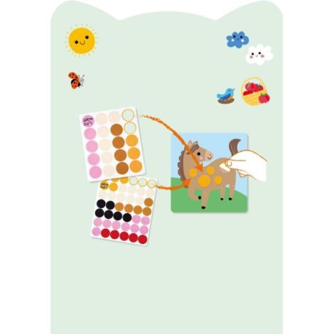 Set creativ Dezlipeste-Lipeste-Joaca-te, Dots4Fun - Animale de companie - poza 5