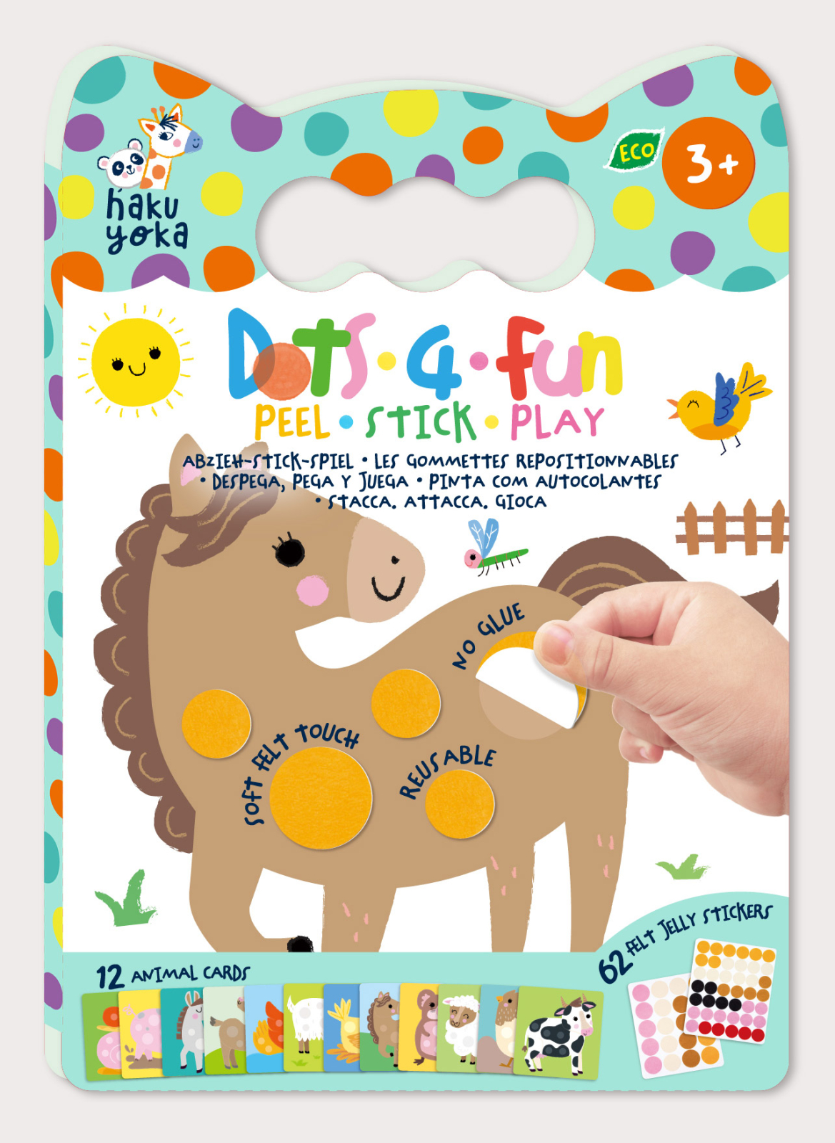Set creativ Dezlipeste-Lipeste-Joaca-te, Dots4Fun - Animale de companie