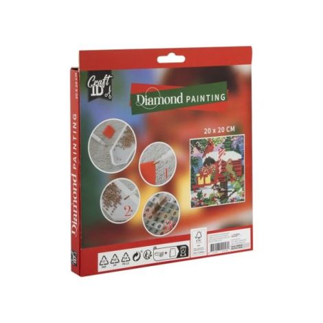 Set creativ diamond painting, cu tematica de Craciun, Casuta postala - poza 2