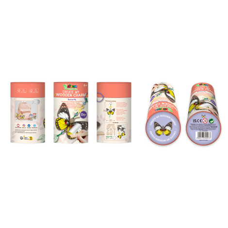 Set creativ din lemn - breloc Fluture, colectia Creatii Naturale - poza 4