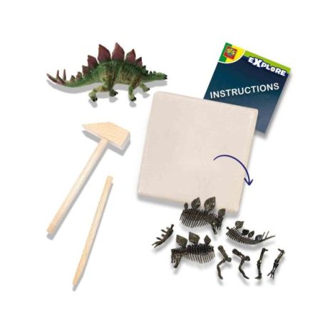 Set creativ Dino si excavarea scheletului 2 in 1 - Stegozaur - poza 2