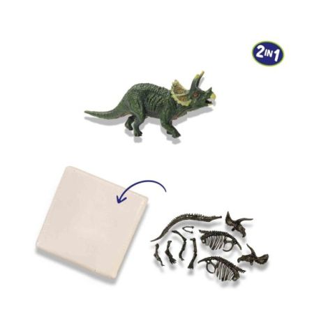 Set creativ Dino si excavarea scheletului 2 in 1 - Triceratops - poza 4