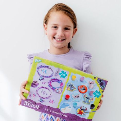 Set creativ DIY 2 in 1, Creeaza bratari si figurine din ipsos, Disney Lilo si Stitch - poza 4