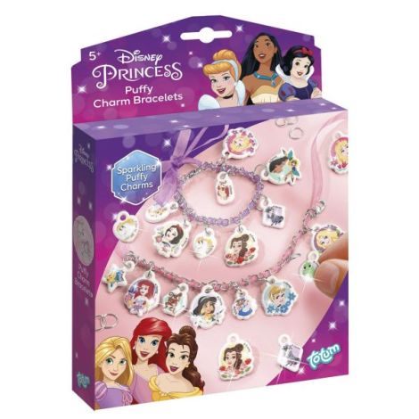 Set creativ DIY Bratari cu pandantive moi 2D cu slipici, Disney Princess - poza 1