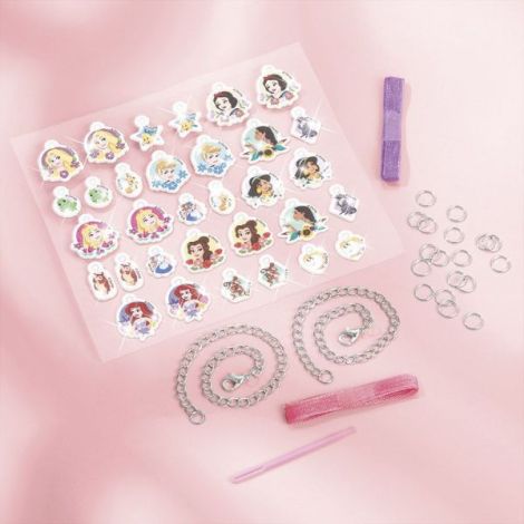 Set creativ DIY Bratari cu pandantive moi 2D cu slipici, Disney Princess - poza 3