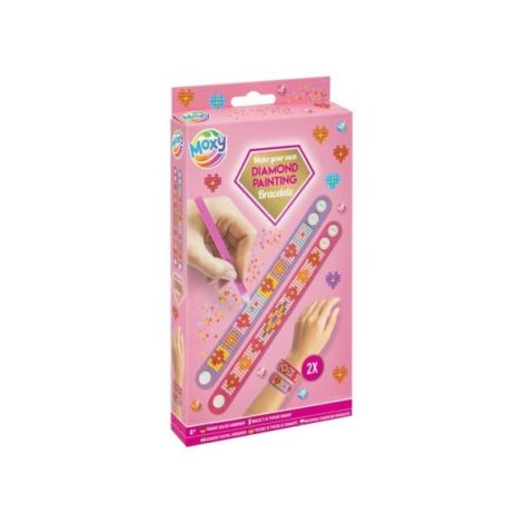 Set creativ DIY, Bratari cu strasuri, Diamond painting, roz - poza 1