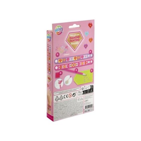 Set creativ DIY, Bratari cu strasuri, Diamond painting, roz - poza 2