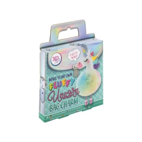 Set creativ DIY, Breloc pufos unicorn