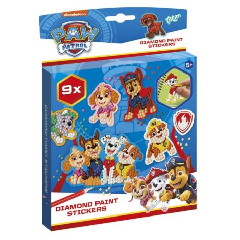Set creativ DIY Creeaza abtibilduri cu diamond paint, Paw Patrol, Patrula Catelusilor, Totum - poza 2