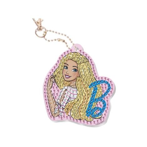 Set creativ DIY, Creeaza propriul breloc cu tehnica diamond painting, Barbie - poza 3