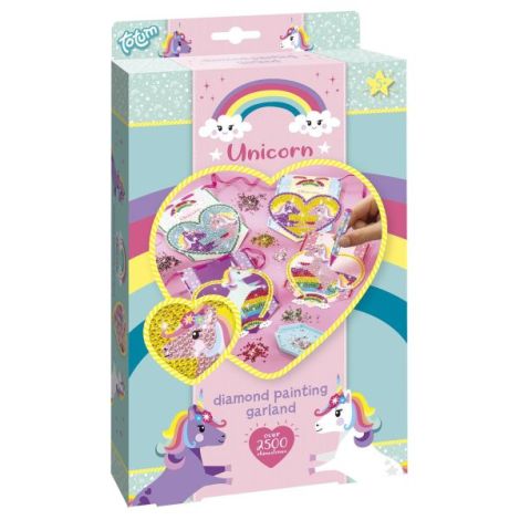 Set creativ DIY cu diamante - unicorni cu slipici - poza 1