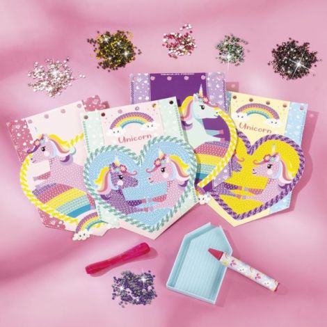 Set creativ DIY cu diamante - unicorni cu slipici - poza 3