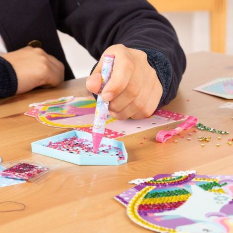 Set creativ DIY cu diamante - unicorni cu slipici - poza 5