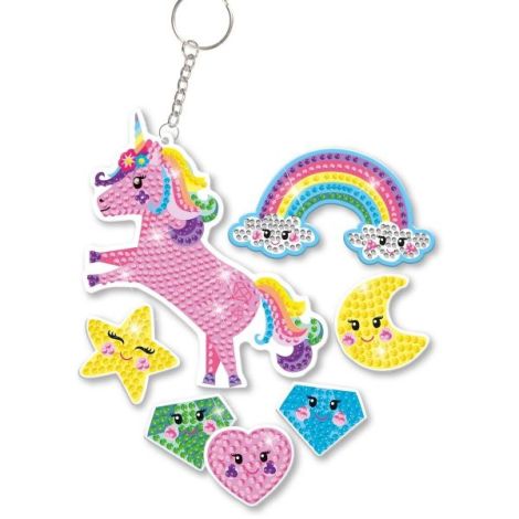 Set creativ DIY cu unicorni, 2 in 1, Bratari cu litere si magneti diamond painting - poza 3