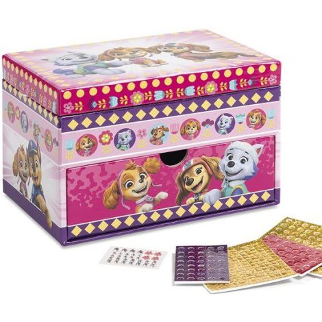 Set creativ DIY, Decoreaza propria cutie de bijuterii cu tematica Paw Patrol, Patrula Catelusilor - poza 3