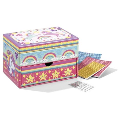 Set creativ DIY Decoreaza propria cutie de bijuterii cu unicorni - poza 2