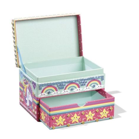 Set creativ DIY Decoreaza propria cutie de bijuterii cu unicorni - poza 3