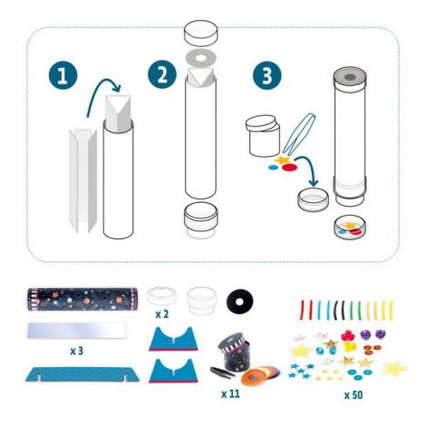 Set creativ DIY Djeco, Cum sa creezi un caleidoscop - poza 3